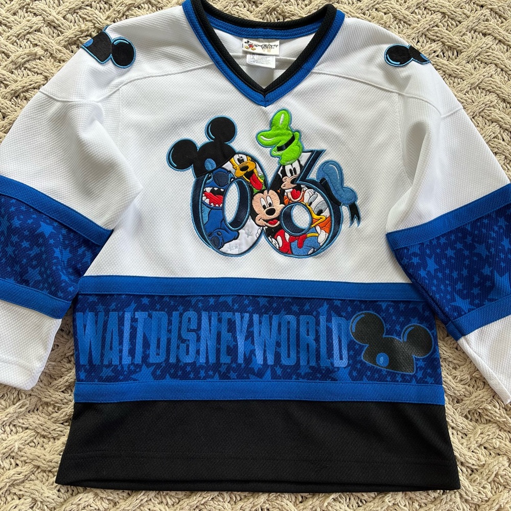 Walt Disney World Kids Jersey Mickey Mouse Goofy Stitch Pluto Donald Duck Size 6